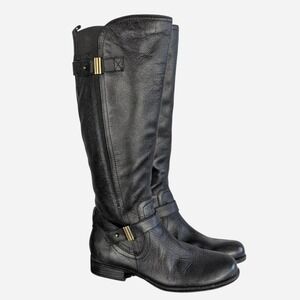 Naturalizer Joan N5 Comfort Leather Tall Riding Boot Black Size 6